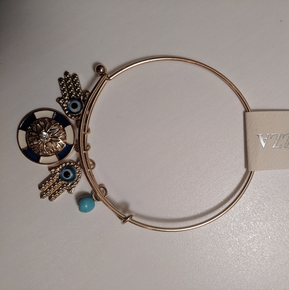 NWT Hamsa Charm Bracelet Blue/Gold